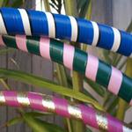 3 hoops against palm tree - close up